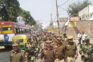 Kannauj: सीएए लागू होने पर जिले में रही पुलिस की चौकसी; बीएसएफ के जवानों ने पुलिस के साथ किया रूट मार्च