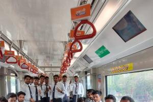 लखनऊ मेट्रो ने बीटेक छात्रों को कराया एजुकेशनल गाइडेड टूर, ट्रेन संचालन के बारे में दी जानकारी