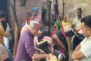 जिगनाही गांव के अग्निकांड में आ रही साजिश की आशंका: राजन पांडेय