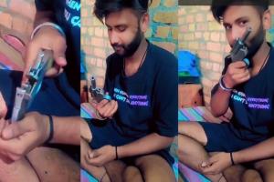 बरेली: दबंग का तमंचे के साथ सोशल मीडिया पर वीडियो वायरल