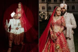 Arti Singh Wedding Photos : सुर्ख लाल जोड़े में छाया आरती सिंह का ब्राइडल लुक, दूल्हे संग दिए रोमांटिक पोज...क्या आपने तस्वीरें देखी?