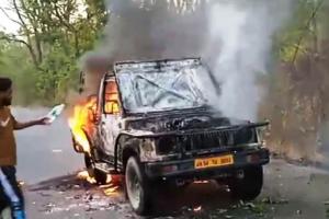 रामनगर: चलती जिप्सी में अचानक निकली आग की लपटें, पर्यटकों ने कूदकर बचाई जान