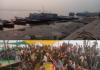 वाराणसी: गंगा में नौका संचालन ठप कर 84 घाटों के मांझी महापंचायत में हुए शामिल